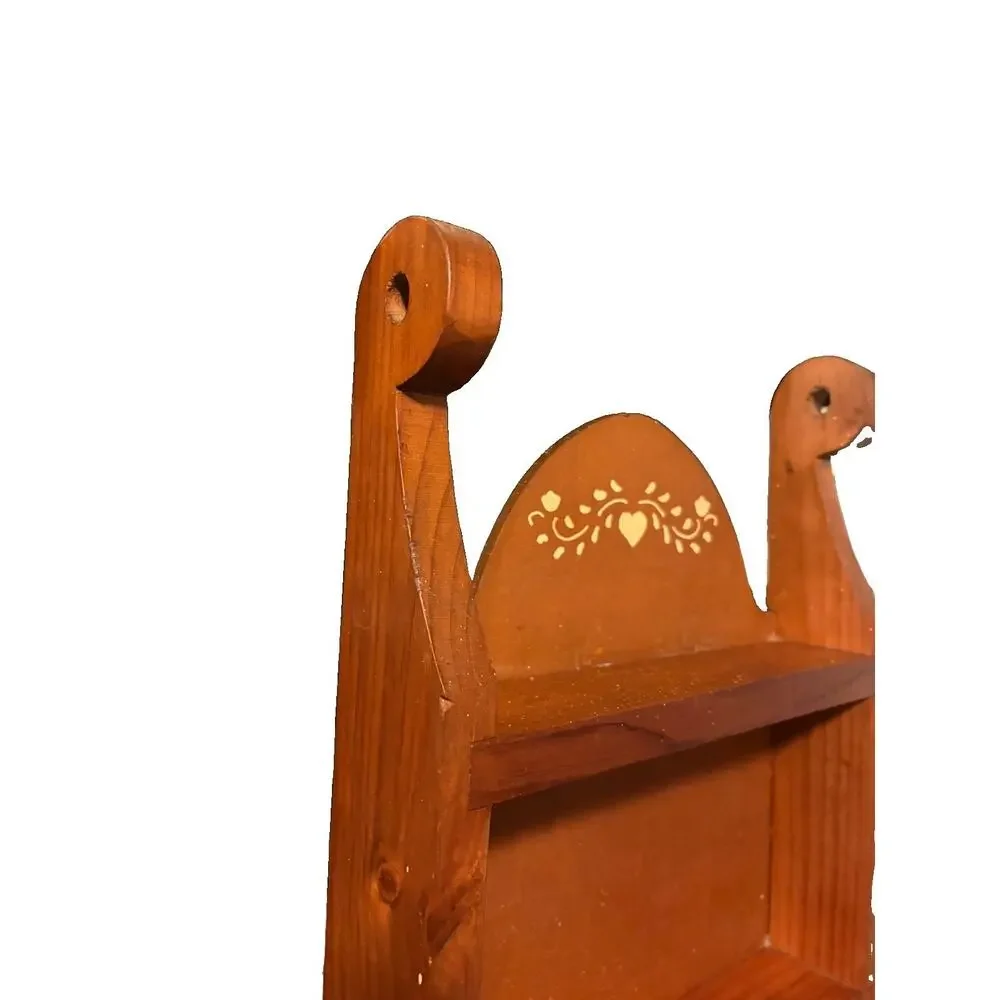 Vintage 3 Tiered Folk Art Decorative Shelf For Spices Or Figurines {Primitive)